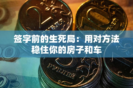 武汉签字前的生死局：用对方法稳住你的房子和车
