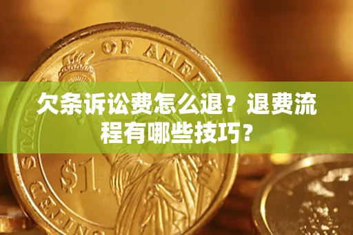 武汉欠条诉讼费怎么退？退费流程有哪些技巧？