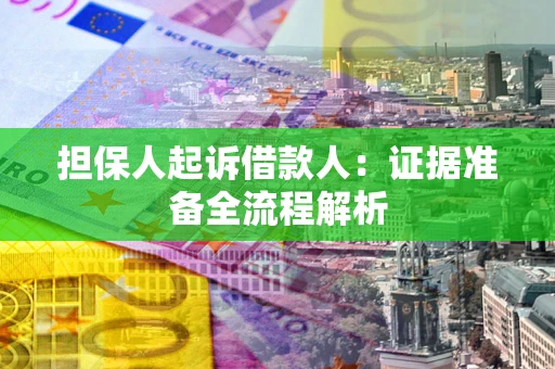 武汉担保人起诉借款人：证据准备全流程解析