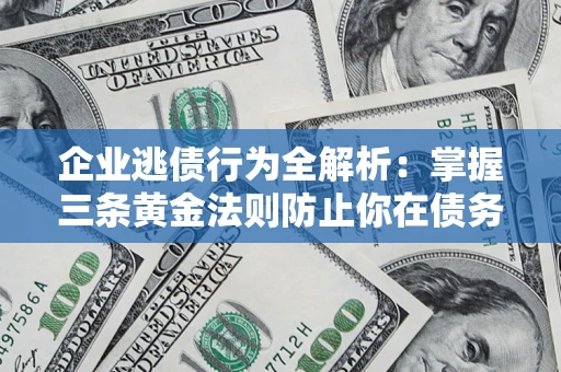 武汉企业逃债行为全解析：掌握三条黄金法则防止你在债务乱局中“踩雷”