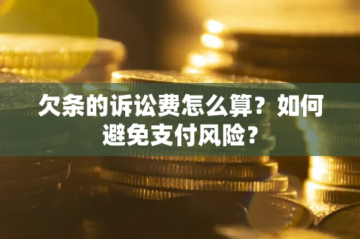 武汉欠条的诉讼费怎么算？如何避免支付风险？