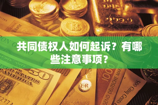 武汉共同债权人如何起诉？有哪些注意事项？