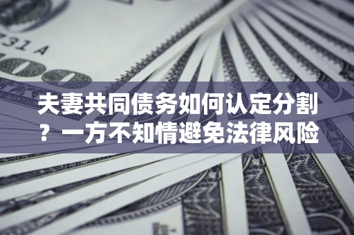 武汉夫妻共同债务如何认定分割？一方不知情避免法律风险必看！